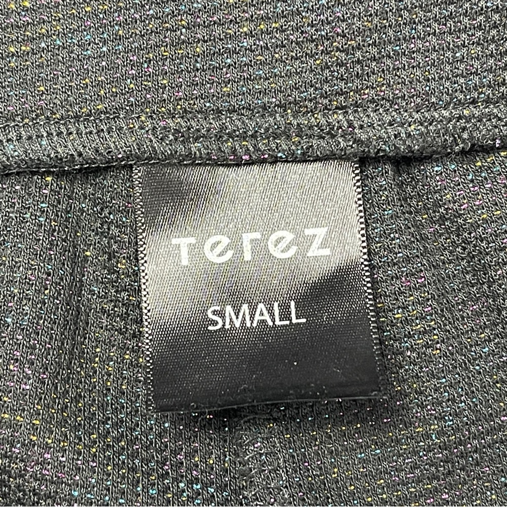 TEREZ multicolor metallic pleated high waist lightweight stretch pants, size S - Picture 2 of 13